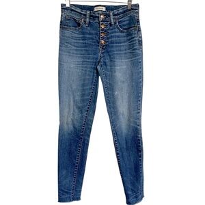 Madewell 9”High-Riser Skinny Skinny Jeans Button Fly Women’s size 27T